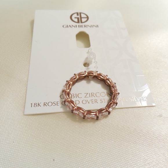 Giani Bernini !8k Rose Gold size 7 Eternity Ring - Picture 3 of 10